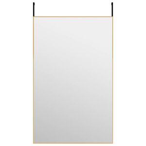 vidaXL D&ouml;rrspegel guld 50x80 cm glas och aluminium
