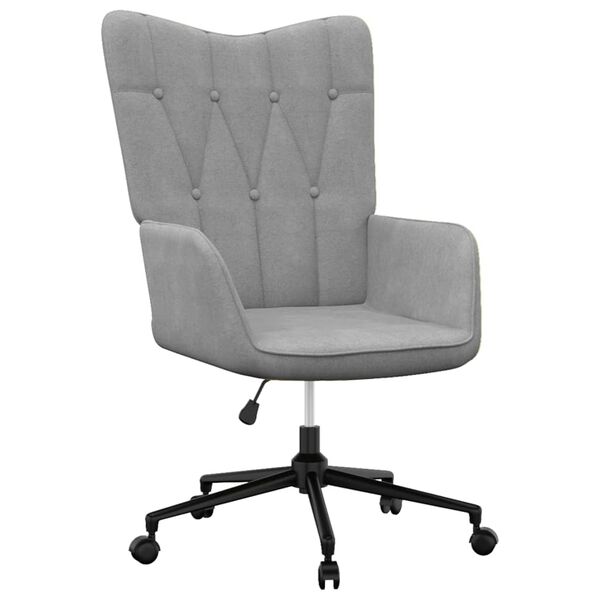 vidaXL Vilstol ljusgr&aring; tyg