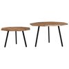 vidaXL Soffbord 2 st hexagonala &aring;tervunnen teak