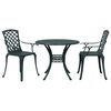 vidaXL Caf&eacute;set 3 delar gjuten aluminium gr&ouml;n