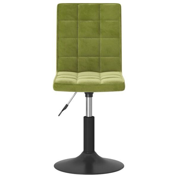 vidaXL Snurrbara matstolar 4 st ljusgrön sammet