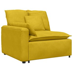 vidaXL Modul&auml;r soffa armst&ouml;ds&auml;ndmodul med kuddar gul 100 cm