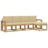 vidaXL Utomhussoffset 5 st Vit och Beige