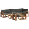 vidaXL Utomhussoffset med kudde 9 pcs Naturlig och Antracit