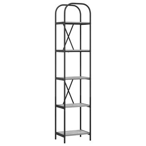 vidaXL Hyllsystem 5 niv&aring;er 40 x 30 x 183 cm Konstruerat tr&auml; Gr&aring; Sonoma