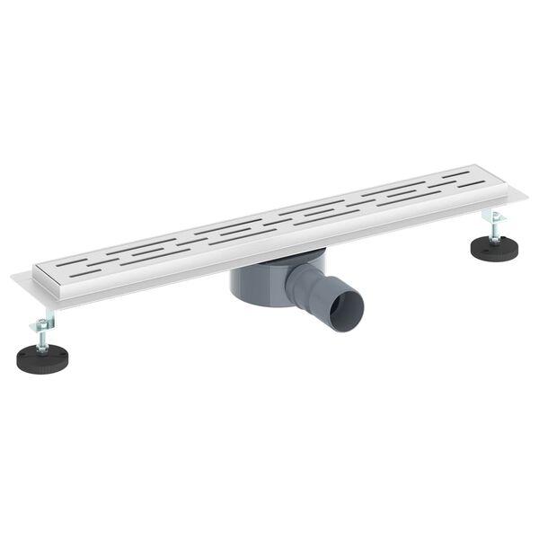 vidaXL Duschavlopp med glaslock och 360&deg; Sifon Silver 60 cm