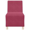 vidaXL Modulsofa utan armstöd 2 pcs Vinröd 55 x 74 x 82 cm Sammet