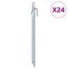 vidaXL T&auml;ltpinnar 24 st V-formade 24 cm &Oslash;20 mm galvaniserat st&aring;l