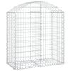 vidaXL Gabion b&aring;gformad 100x50x100/120 cm galvaniserat j&auml;rn