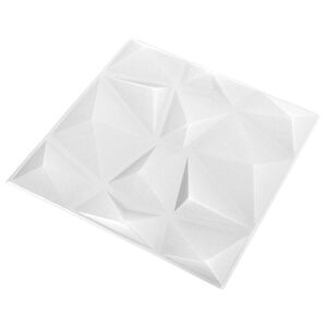 vidaXL V&auml;ggpaneler 12 st 50 x 50 cm Origami Vit XPS Skum