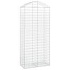 vidaXL Gabion b&aring;gformad 100x50x220/240 cm galvaniserat j&auml;rn