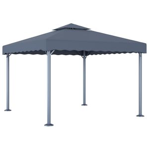 vidaXL Paviljong 300x300 cm antracit aluminium