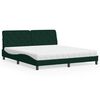 vidaXL Bed with Mattress Dark Green 180x200 cm Velvet
