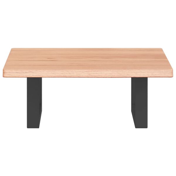 vidaXL V&auml;ggmonterad handfatshylla st&aring;l och massiv ek