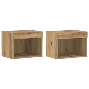 vidaXL TV-bänkset 2 pcs Artisan Ek 40 x 30 x 30 cm Konstruerat trä