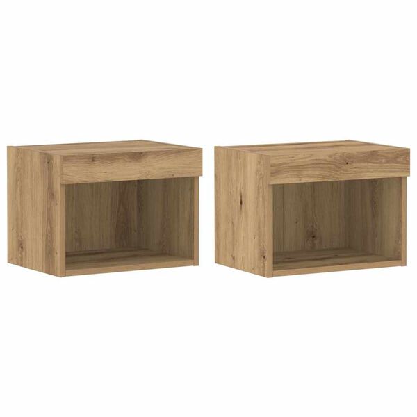 vidaXL TV-bänkset 2 pcs Artisan Ek 40 x 30 x 30 cm Konstruerat trä