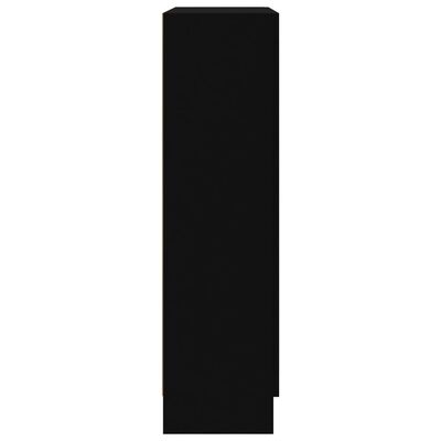vidaXL Vitrinskåp svart 82,5x30,5x115 cm spånskiva