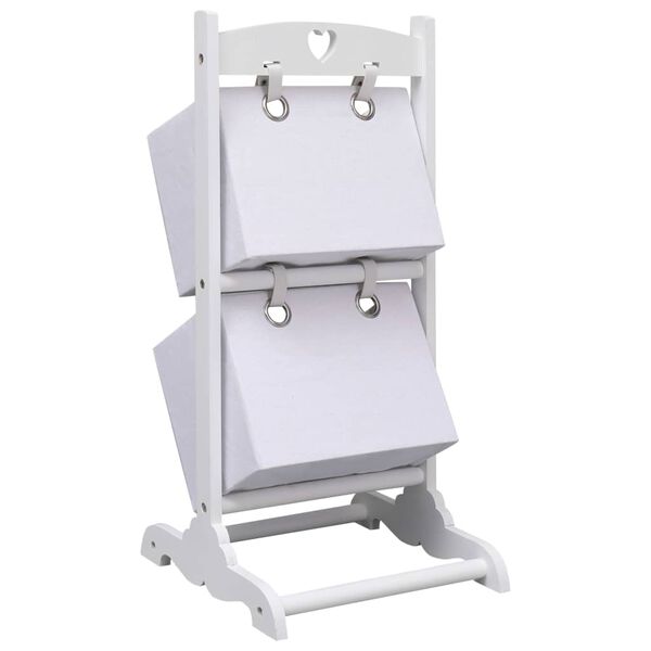 vidaXL F&ouml;rvaringshylla med 2 korgar vit 35x35x72 cm tr&auml;