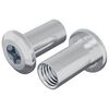 vidaXL L&aring;smutter 2 st Nickel M6 x 15 mm St&aring;l