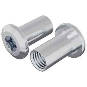 vidaXL L&aring;smutter 2 st Nickel M6 x 15 mm St&aring;l