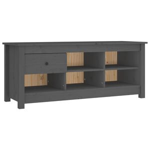vidaXL Skosk&aring;p gr&aring; 110x38x45,5 cm massiv furu