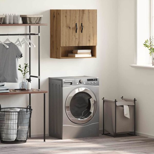 vidaXL V&auml;ggmonterat sk&aring;p Artisan Ek 60 x 31 x 70 cm Konstruerat tr&auml;