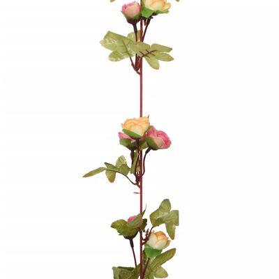 vidaXL Konstgjorda girlanger 6 st rosa 215 cm