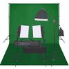 vidaXL Fotostudio med lampor och bakgrund