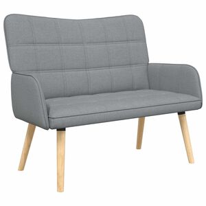 vidaXL 2-sits soffa Ljusgr&aring; 115 x 61 x 87 cm Tyg