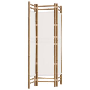 vidaXL Rumsavdelare 3 paneler hopf&auml;llbar 120 cm bambu och kanvas