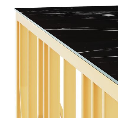 vidaXL Soffbord guld 100x100x50 cm rostfritt stål och glas