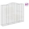 vidaXL Gabioner b&aring;gformade 7 st 300x50x220/240 cm galvaniserat j&auml;rn