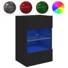 vidaXL V&auml;ggmonterad tv-b&auml;nk LED svart 40x30x60,5 cm