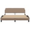 vidaXL Bed Frame "Dover" Cappuccino 160x200 cm Faux Leather