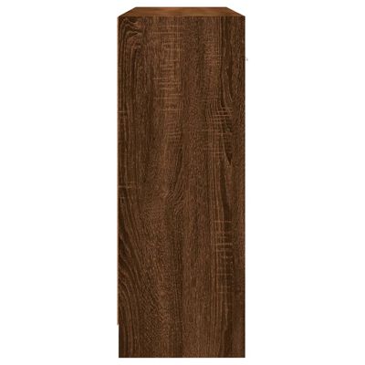 vidaXL Skänk brun ek 91x28x75 cm konstruerat trä