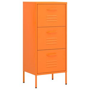 vidaXL F&ouml;rvaringssk&aring;p orange 42,5x35x101,5 cm st&aring;l