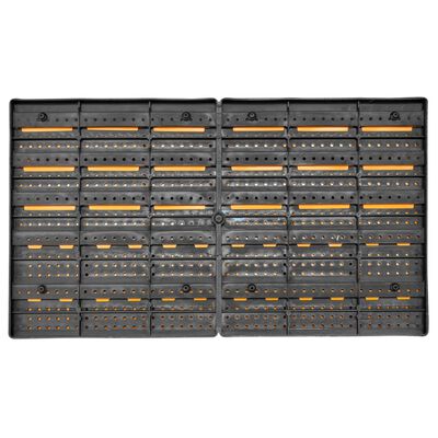 vidaXL Väggmonterade sortimentslådor 32 delar gul och svart