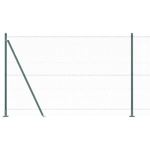 vidaXL Hexagonal st&auml;ngsel med betongfundament 100 x 1,4 m Gr&ouml;n Mesh