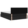 vidaXL F&ouml;rvaringss&auml;ng med LED med madrass Svart 140 x 200 cm tyg