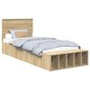 vidaXL S&auml;ngram med hylla Sonoma-ek 75 x 190 cm Konstruerat tr&auml;