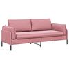 vidaXL 3-Sits soffa Rosa 222 x 81 x 89 cm Sammet