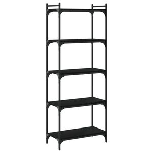 vidaXL Bokhylla 5 hyllplan svart 60x30x154 cm konstruerat tr&auml;