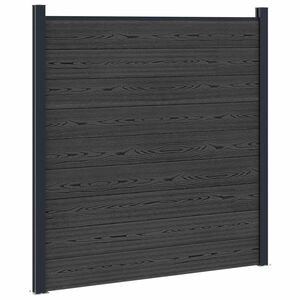 vidaXL St&auml;ngselpanel WPC och aluminium Svart