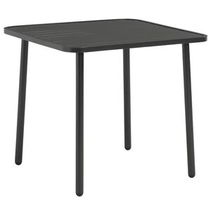 vidaXL Tr&auml;dg&aring;rdsbord m&ouml;rkgr&aring; 80x80x72 cm st&aring;l