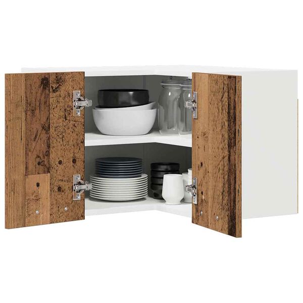 vidaXL H&auml;ngande sk&aring;p Gamla tr&auml; och vit 57 x 57 x 40 cm Konstruerat tr&auml;