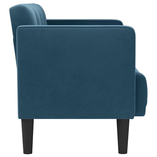 vidaXL Loveseat soffa bl&aring; 111 cm sammet