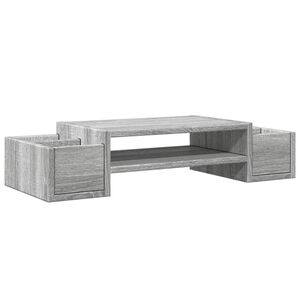vidaXL Sk&auml;rmst&auml;ll med f&ouml;rvaring gr&aring; sonoma 70x27x15 cm konstruerat tr&auml;