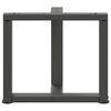 vidaXL Soffbordsben T-formade 2 st antracit 50x25x(42-43) cm st&aring;l
