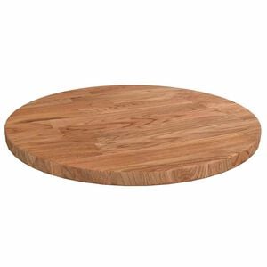 vidaXL Rund bordsskiva ljusbrun &Oslash;30x1,5 cm behandlad massiv ek