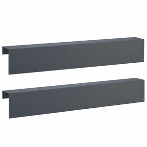 vidaXL Topprofil f&ouml;r rabattkant 2 st 100 x 10 x 15 cm St&aring;l Antracit